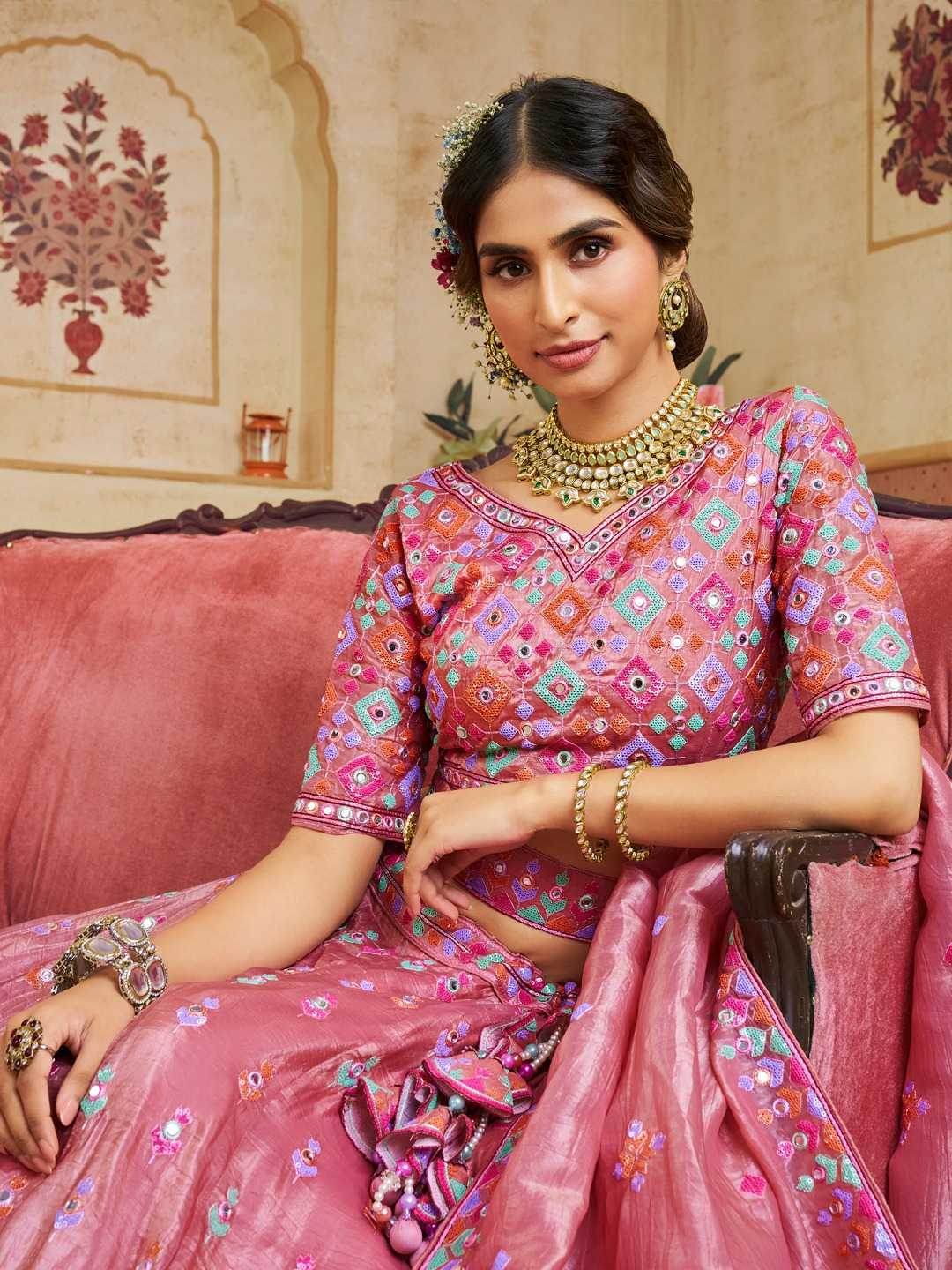 Organza Embroidered Lehenga - MYLUXURY LANE ENTERPRISE